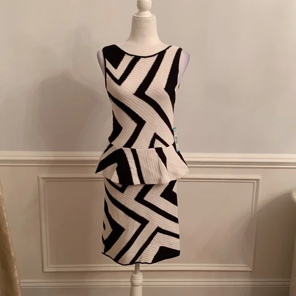 alice and olivia white peplum dress Alice + Olivia Cream Peplum Midi Dress